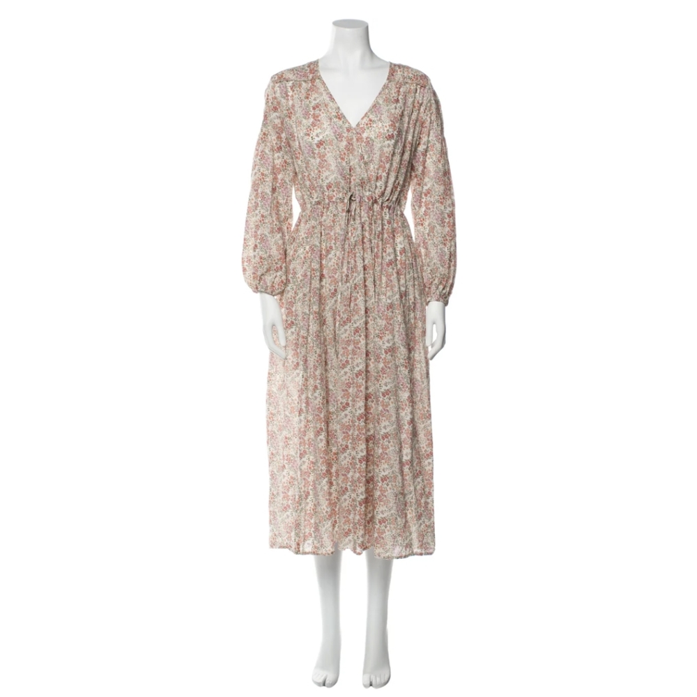Christy Dawn long sleeve floral dress size L EUC